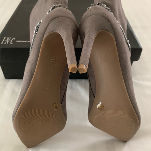 INC Women’s Reanna Faux Suede Pointed Toe Ankle Boots - Picture 6 of 13